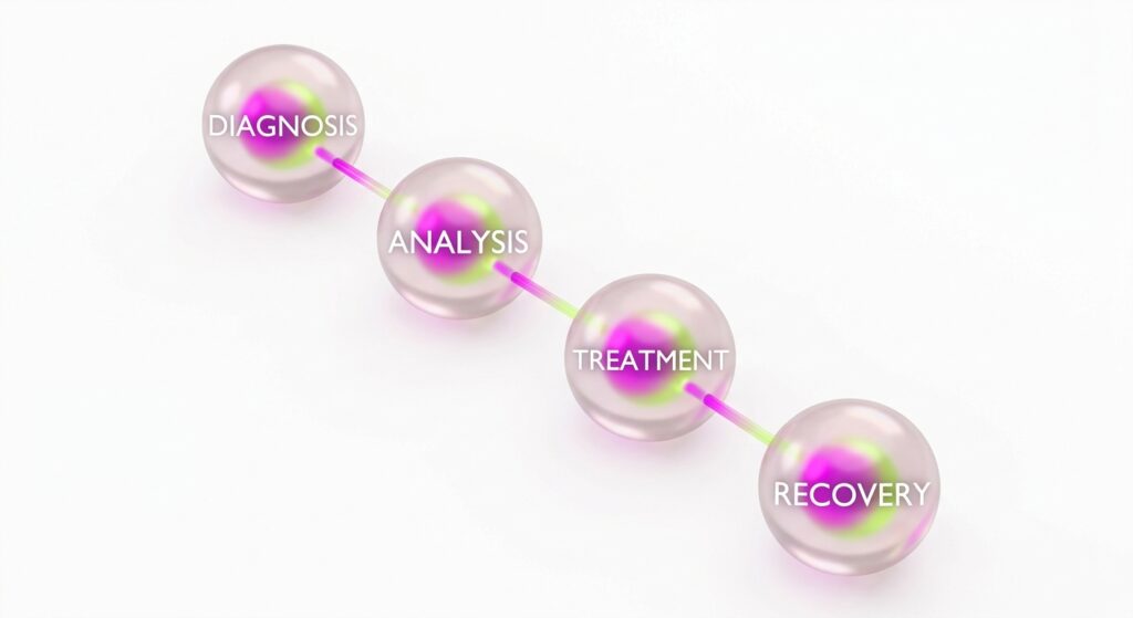 개인회생 절차를 시각화한 3D 플로우차트