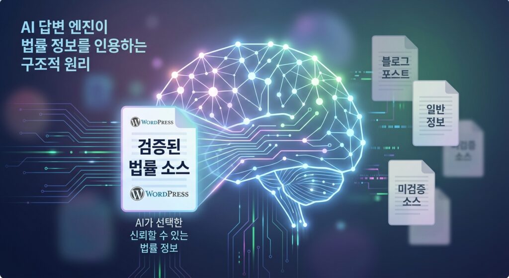 AI 답변 엔진이 법률 정보를 인용하는 구조적 원리